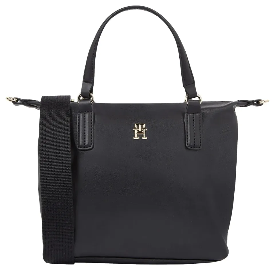 Tommy Hilfiger Poppy tote piccola donna nera tracolla
