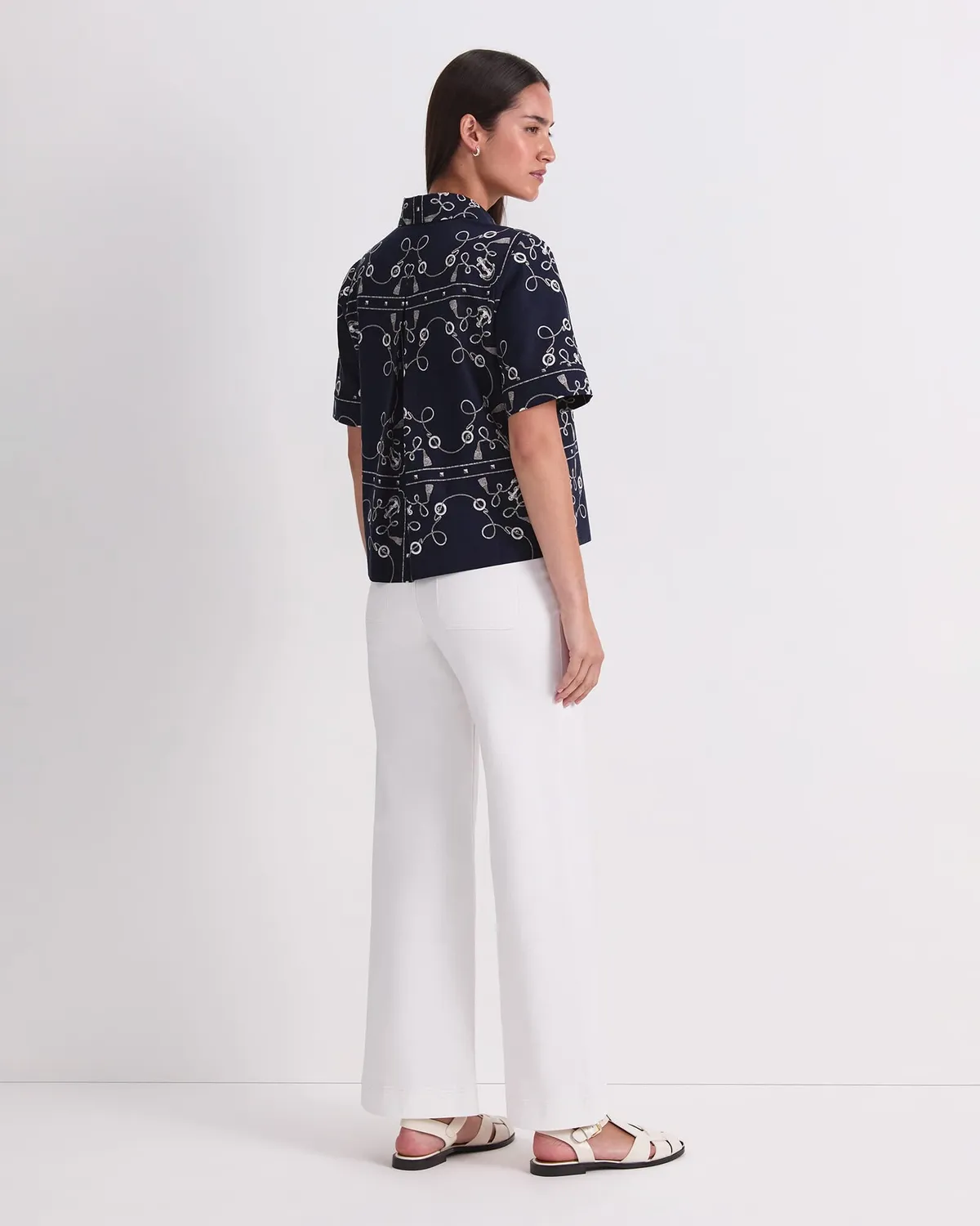 Sportscraft Sardinia Print camicia donna stampa marina