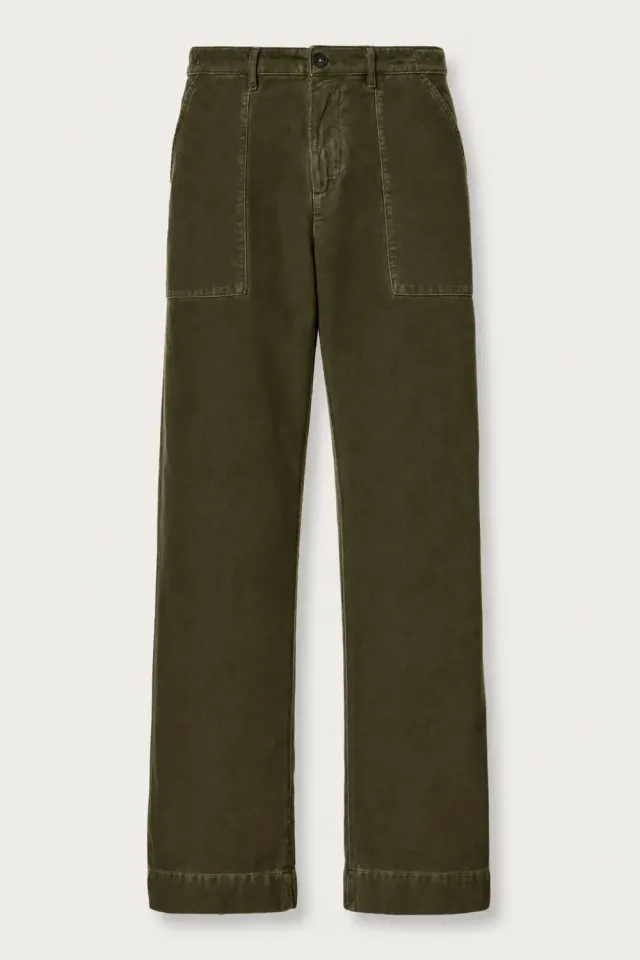 Massimo Alba New Regata cargo uomo verde moleskine cotone