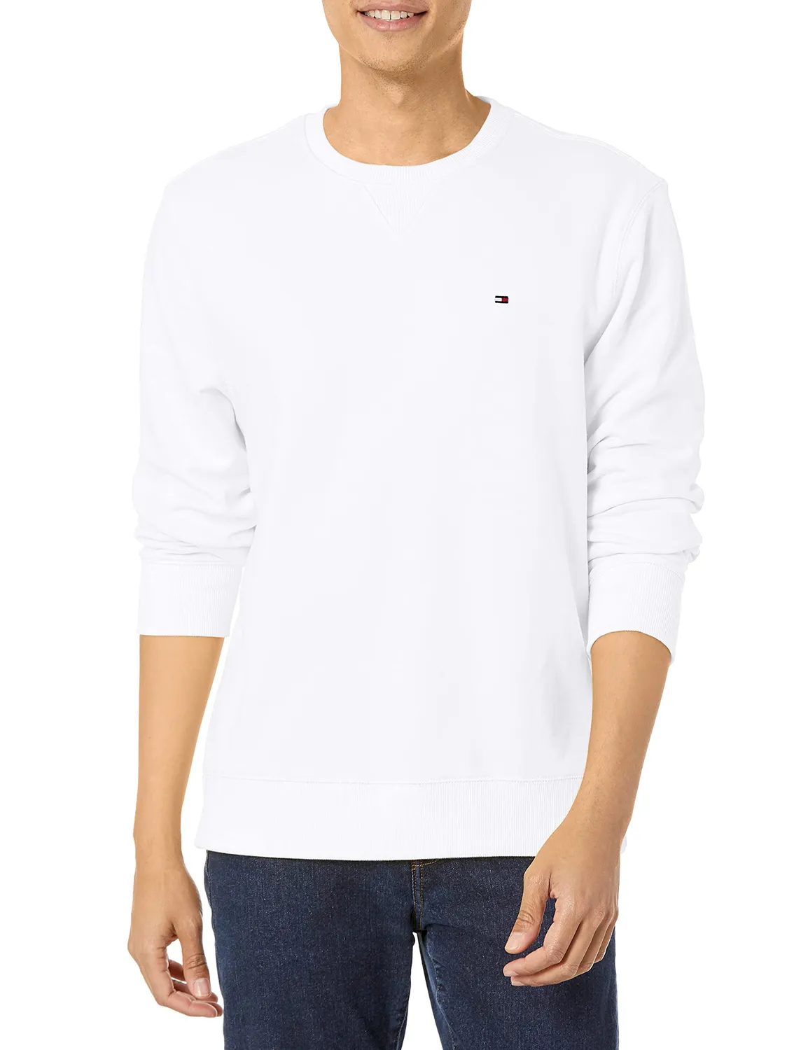 Tommy Hilfiger maglione uomo XS blu Deep Indigo girocollo