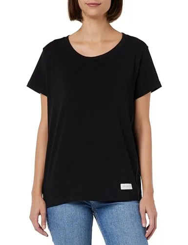 Tommy Hilfiger UW0UW04873 t-shirt donna nera cotone