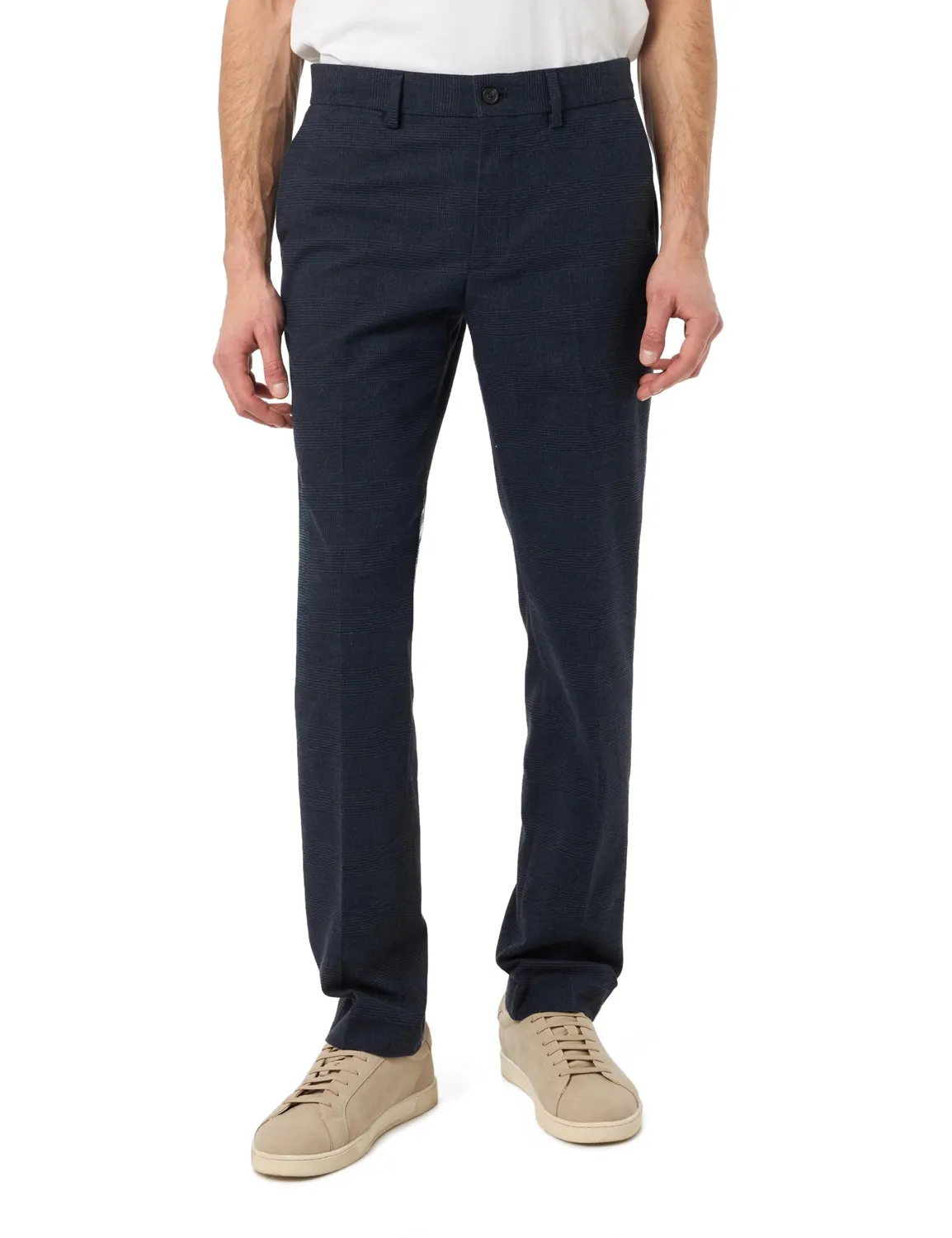 Tommy Hilfiger Denton Brushed Check pantalone uomo blu Desert Sky
