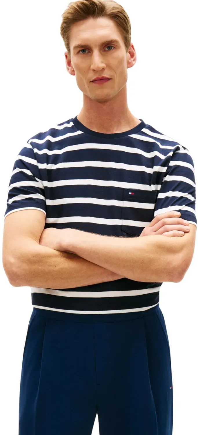Tommy Hilfiger Stripe Pocket T-Shirt Uomo L a Righe