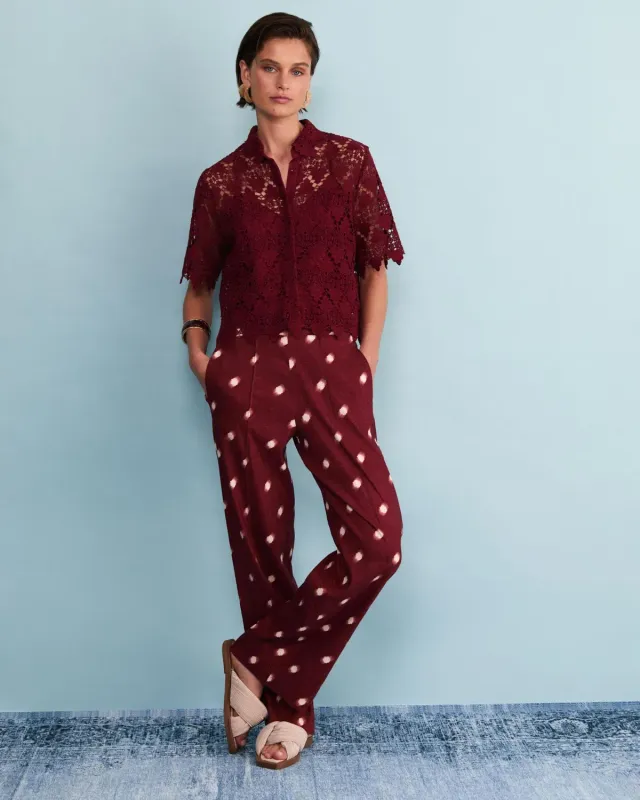 Sportscraft Rosa Spot Pant pantaloni donna fantasia a pois pull-on