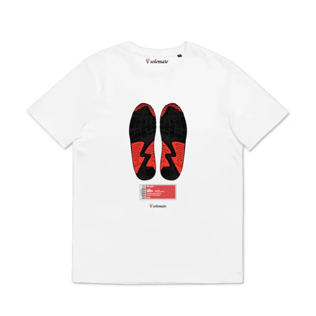 Solemate Footprints AM90 t-shirt bianca cotone ring-spun