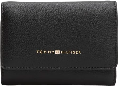 Tommy Hilfiger Logotape Portafogli Donna Trifold Nero